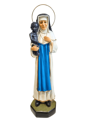 Imagem de Santa Dulce em Pó de Mármore Colorido com Olhos de Vidro 60 cm-TerraCotta Arte Sacra