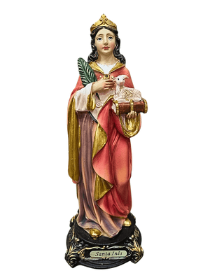 Imagem de Santa Inês em Resina 30 cm-TerraCotta Arte Sacra