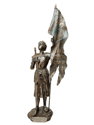 Imagem de Santa Joana D'arc Acabamento em Bronze 38 cm-TerraCotta Arte Sacra
