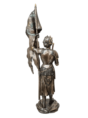 Imagem de Santa Joana D'arc Acabamento em Bronze 38 cm-TerraCotta Arte Sacra