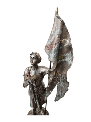 Imagem de Santa Joana D'arc Acabamento em Bronze 38 cm-TerraCotta Arte Sacra