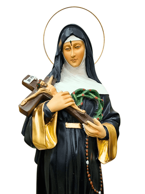 Imagem de Santa Rita 60 cm em Pó de Mármore-TerraCotta Arte Sacra