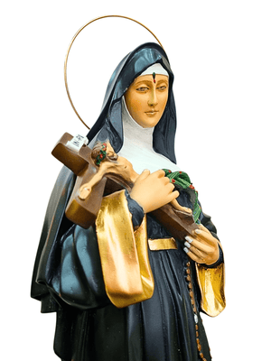 Imagem de Santa Rita 60 cm em Pó de Mármore-TerraCotta Arte Sacra