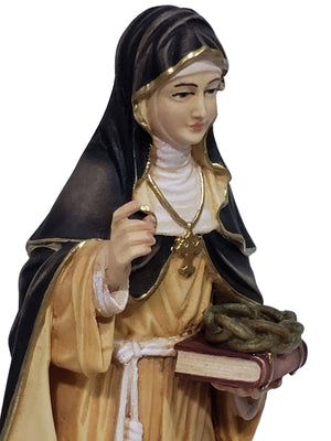 Imagem de Santa Tereza D'avila de Madeira Italiana 21 cm-TerraCotta Arte Sacra