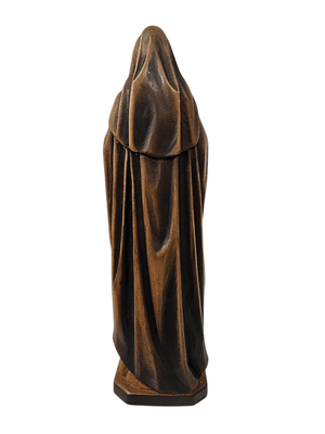 Imagem de Santa Terezinha do Menino Jesus em Madeira Italiana 19,5 cm-TerraCotta Arte Sacra