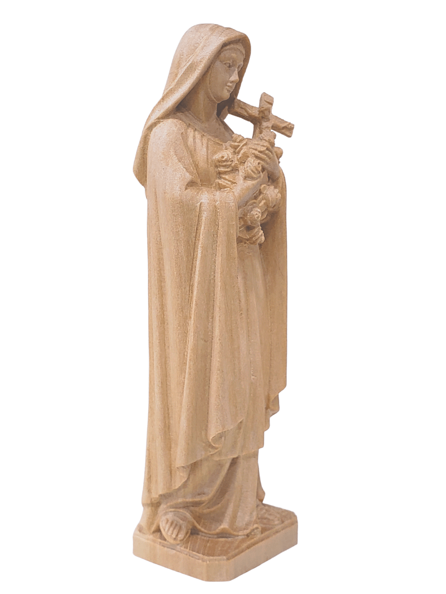 Imagem de Santa Terezinha em Madeira 15 cm-TerraCotta Arte Sacra