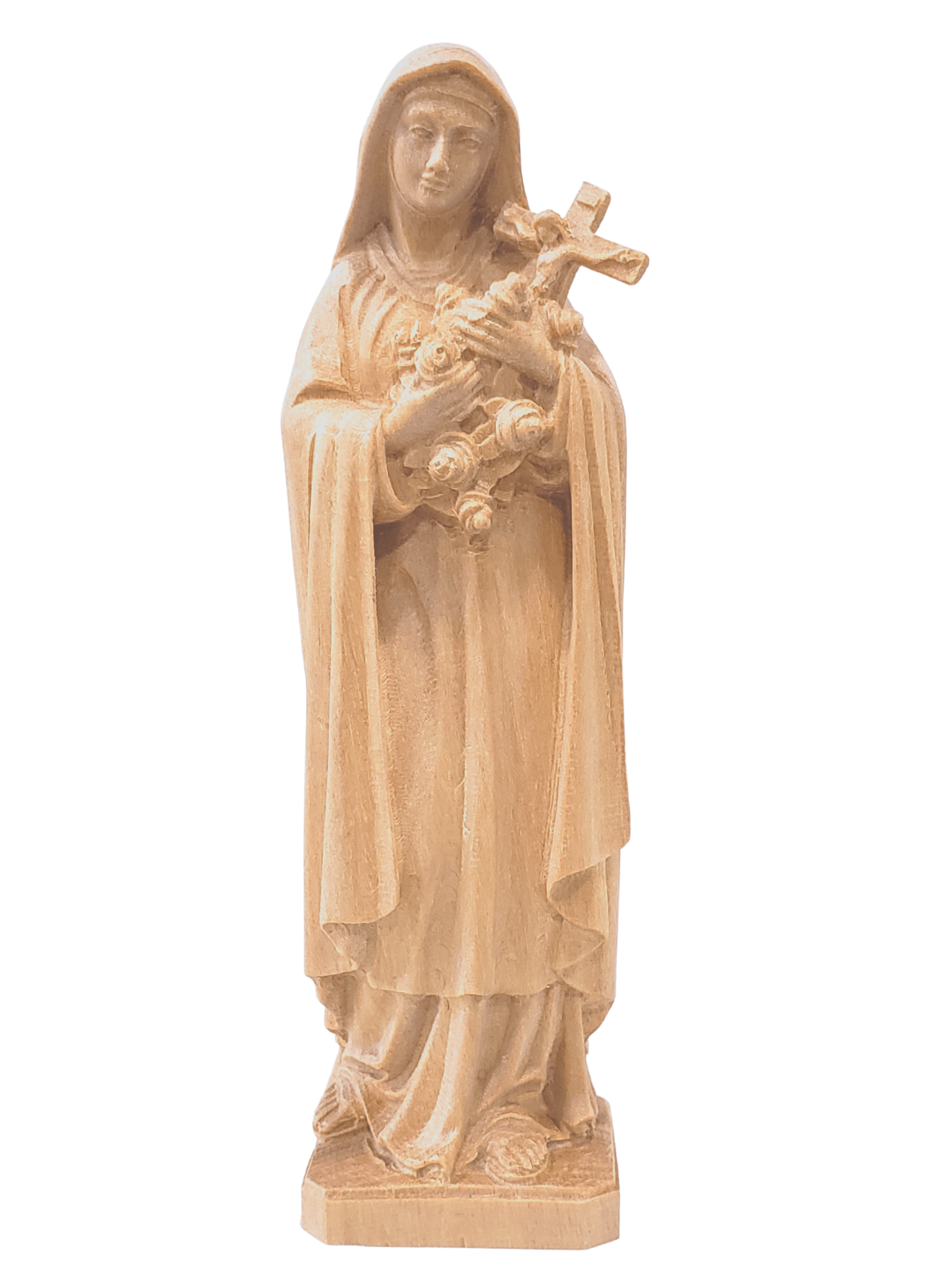 Imagem de Santa Terezinha em Madeira 15 cm-TerraCotta Arte Sacra