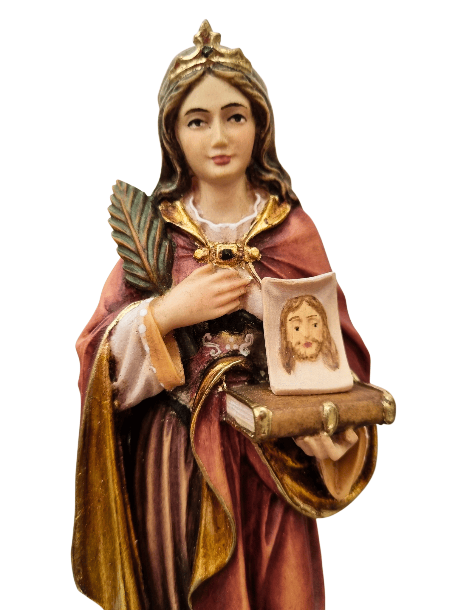 Imagem de Santa Verônica em Madeira Italiana 20 cm-TerraCotta Arte Sacra