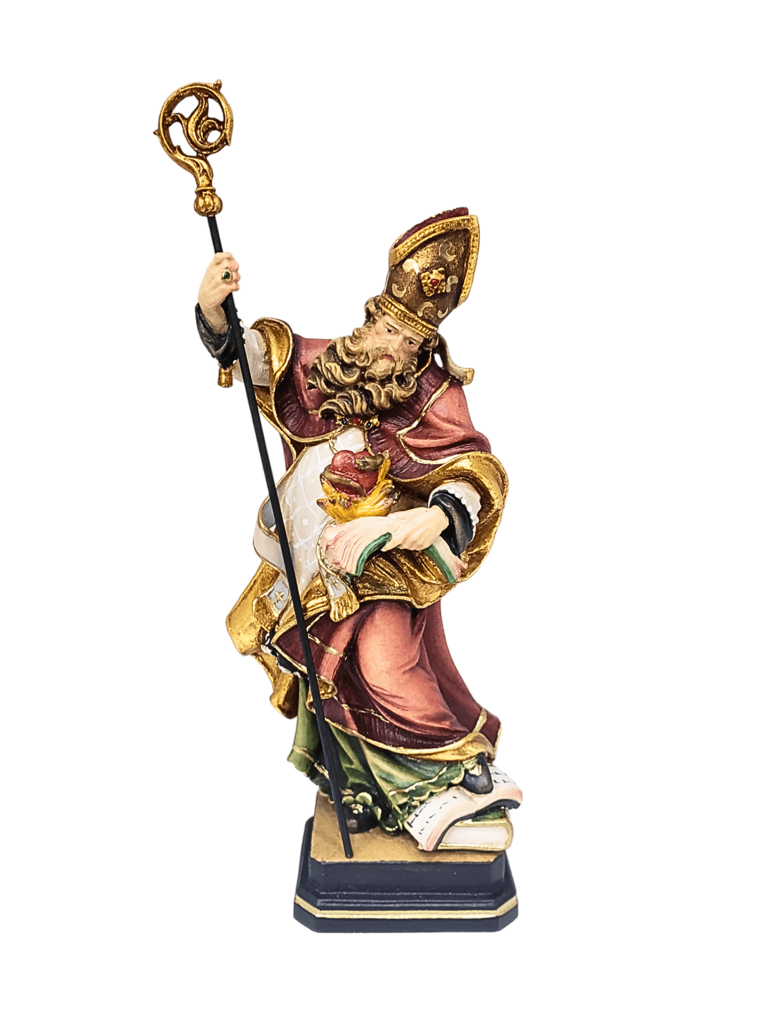 Imagem de Santo Agostinho de Madeira Italiana 20 cm-TerraCotta Arte Sacra
