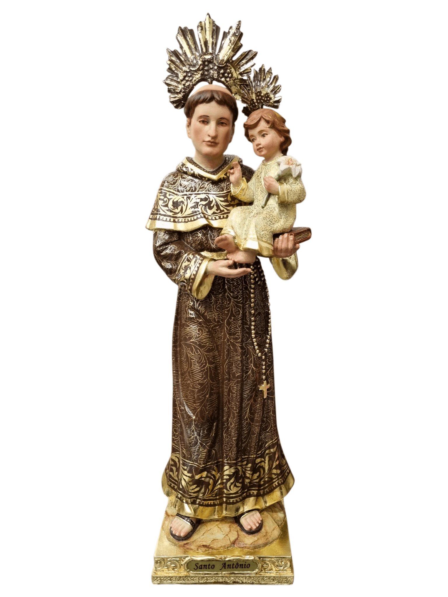Imagem de Santo Antônio Policromado de 48 cm-TerraCotta Arte Sacra