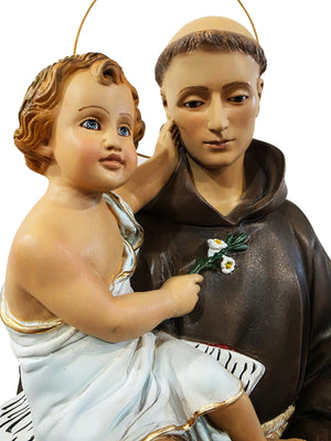 Imagem de Santo Antônio em Pó de Mármore 60 cm-TerraCotta Arte Sacra