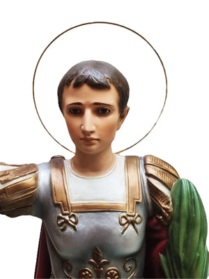 Imagem de Santo Expedito em Pó de Mármore com Olhos de Vidro 60 cm-TerraCotta Arte Sacra