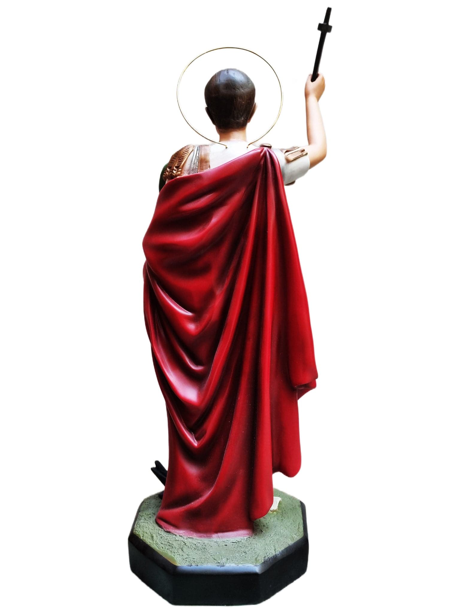 Imagem de Santo Expedito em Pó de Mármore com Olhos de Vidro 60 cm-TerraCotta Arte Sacra