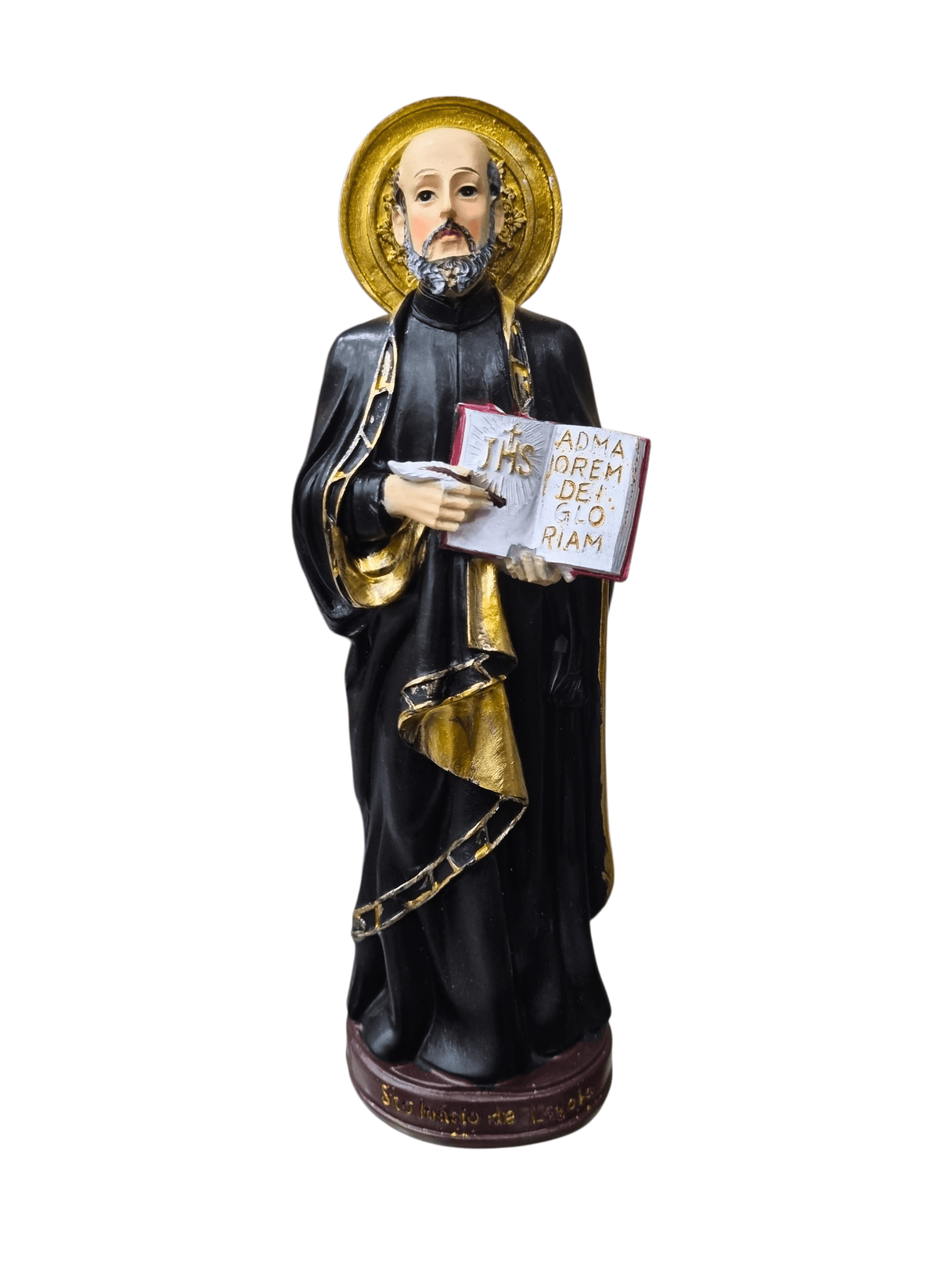 Imagem de Santo Inácio de Loyola em resina 20 cm-TerraCotta Arte Sacra