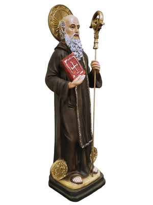Imagem de São Bento em Resina 30 cm-TerraCotta Arte Sacra