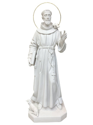 Imagem de São Francisco em Pó de Mármore 105 cm-TerraCotta Arte Sacra