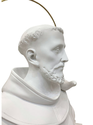 Imagem de São Francisco em Pó de Mármore 105 cm-TerraCotta Arte Sacra