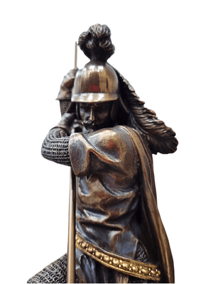 Imagem de São Jorge sem Cavalo com Acabamento em Bronze 31 cm-TerraCotta Arte Sacra