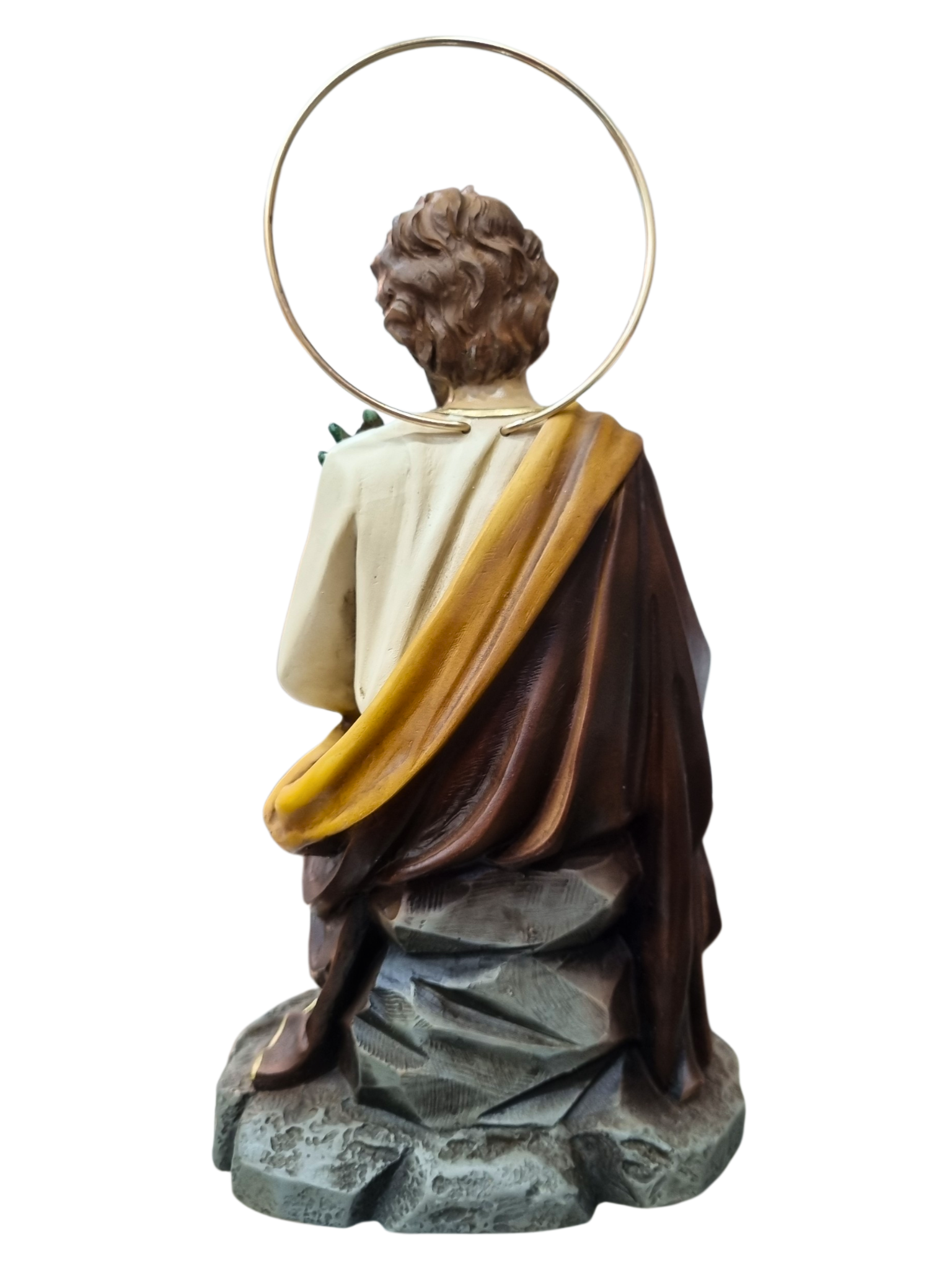 Imagem de São José Sentado em Pó de Mármore Colorida 20 cm-TerraCotta Arte Sacra