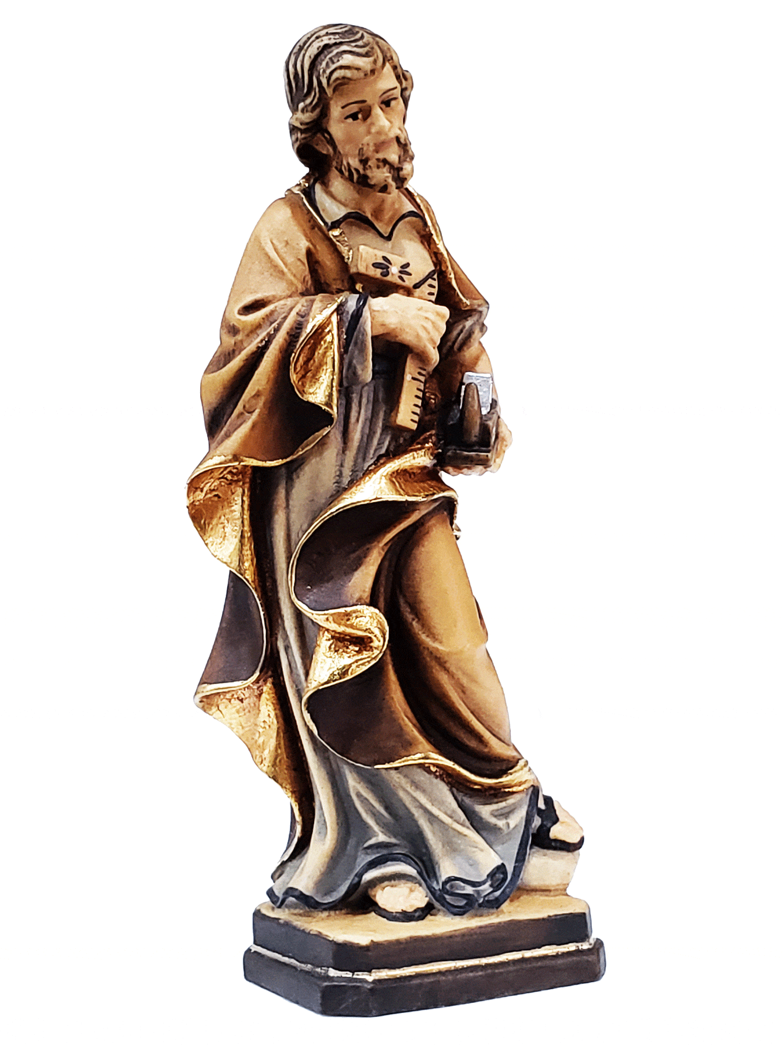 Imagem de São José em Madeira Italiana 12 cm-TerraCotta Arte Sacra