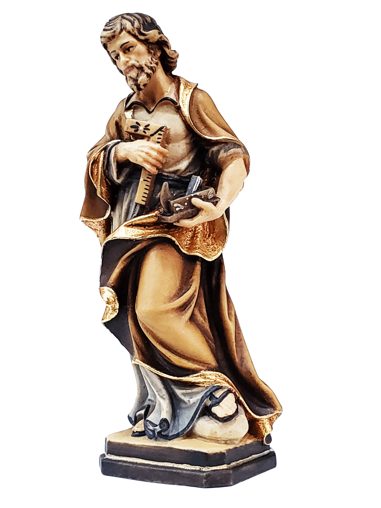 Imagem de São José em Madeira Italiana 12 cm-TerraCotta Arte Sacra