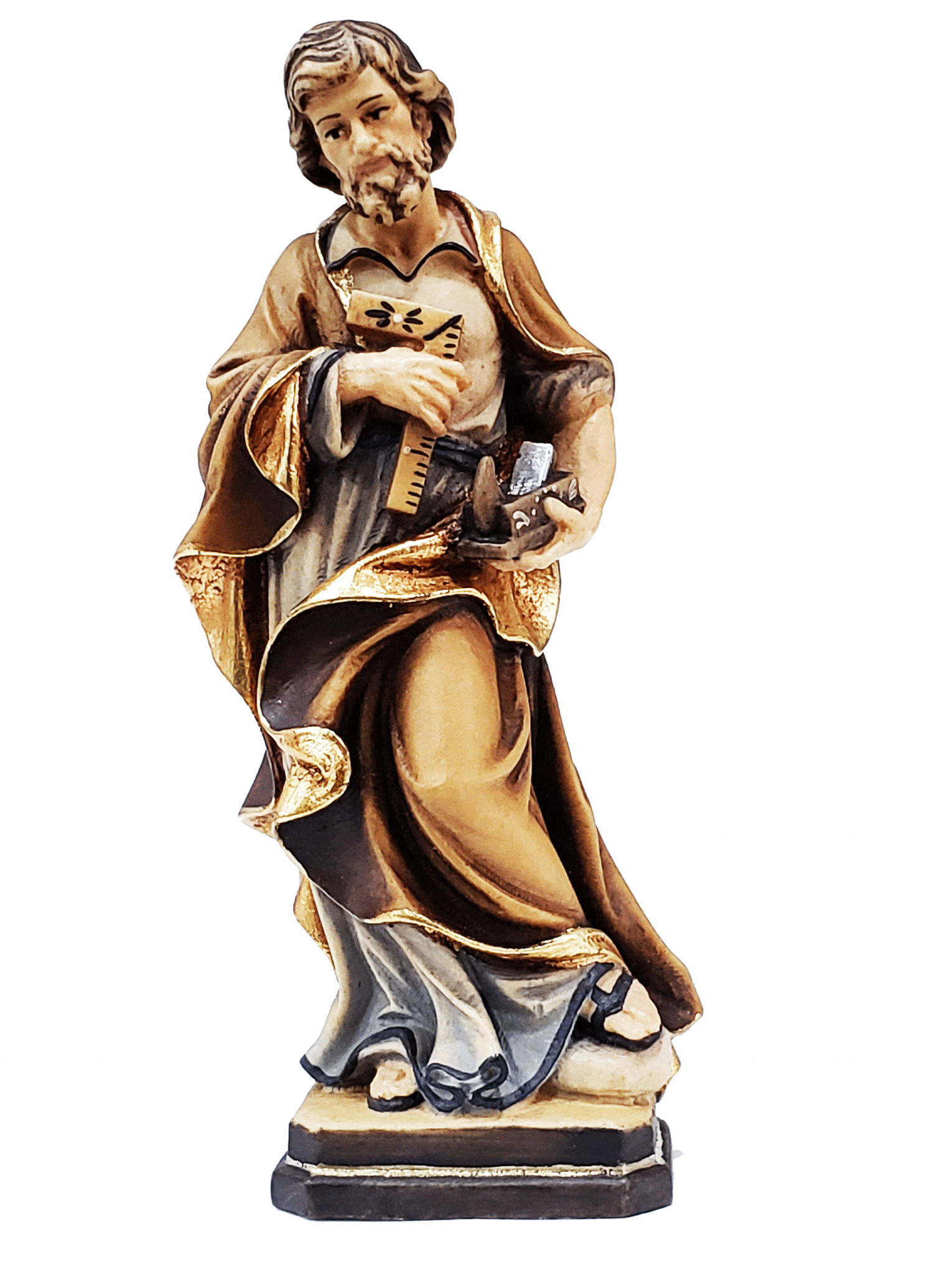 Imagem de São José em Madeira Italiana 12 cm-TerraCotta Arte Sacra