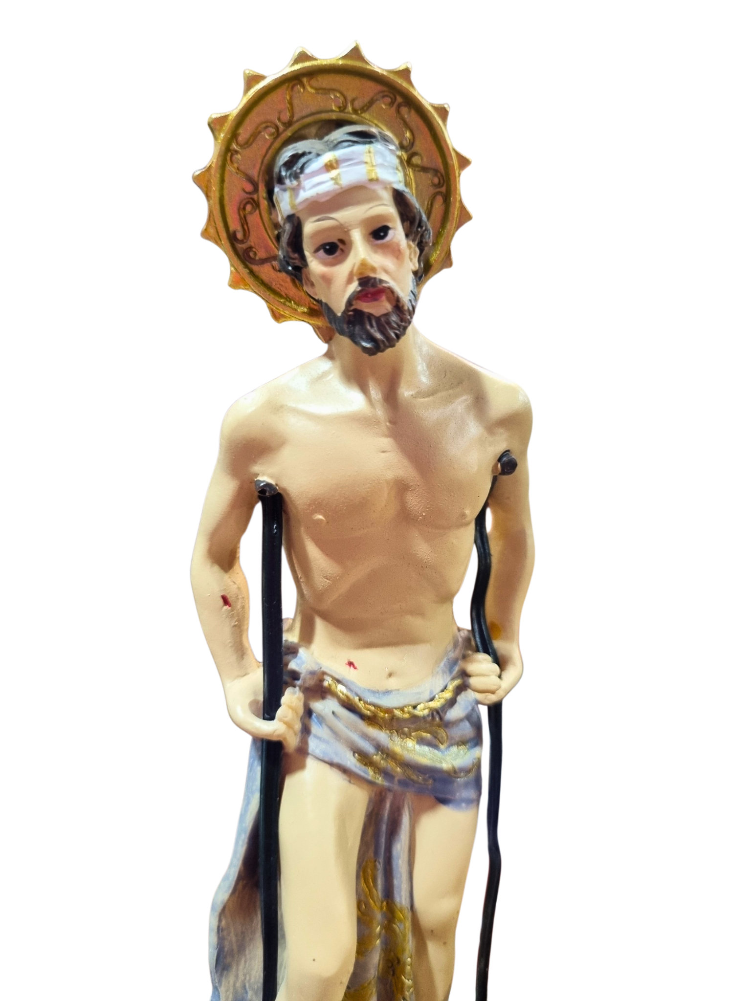 Imagem de São Lazaro em Resina 17 cm-TerraCotta Arte Sacra