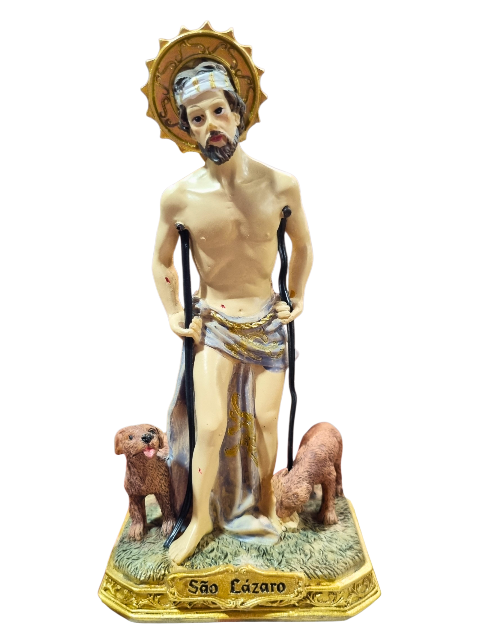 Imagem de São Lazaro em Resina 17 cm-TerraCotta Arte Sacra