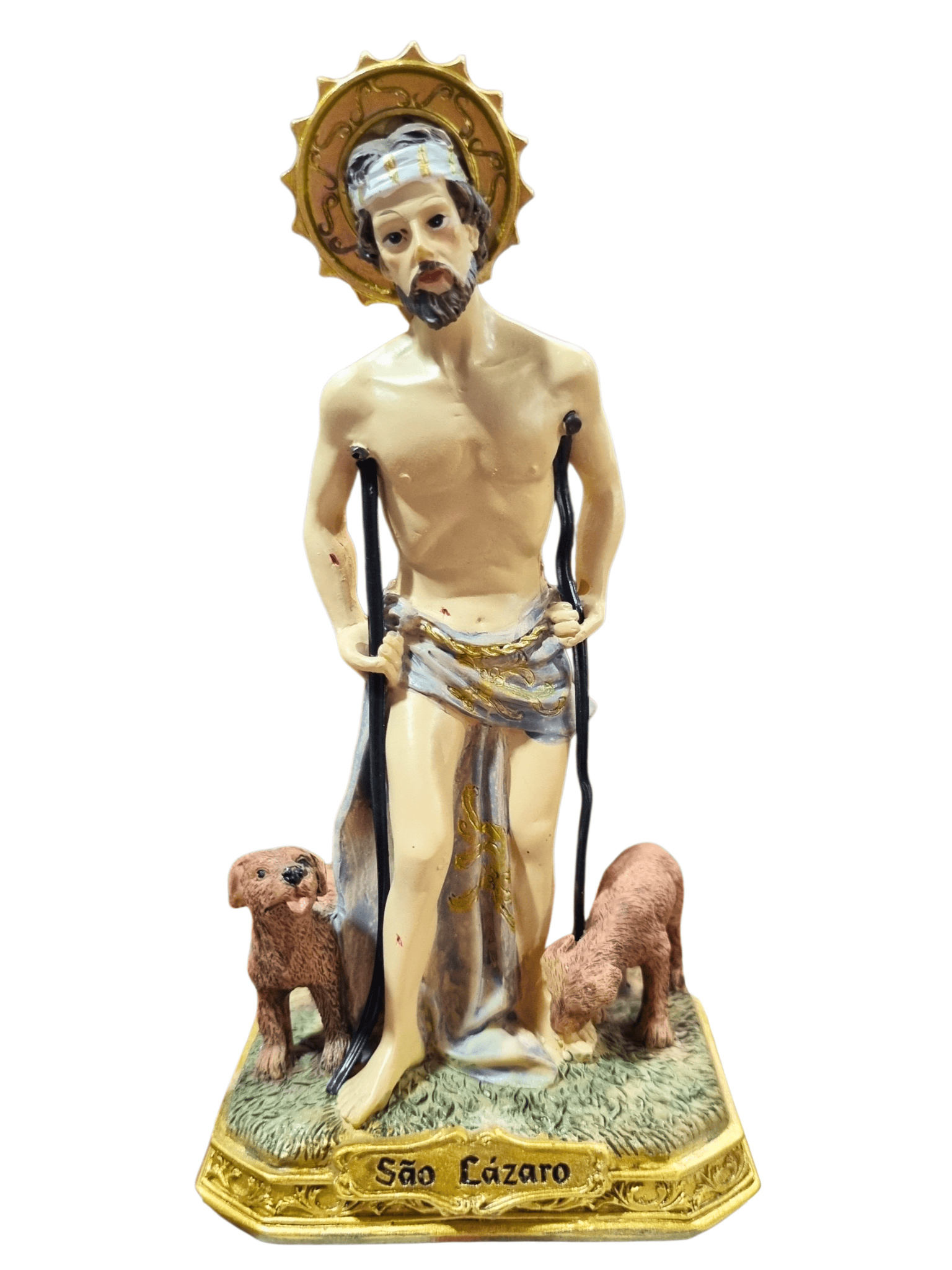 Imagem de São Lazaro em Resina 17 cm-TerraCotta Arte Sacra