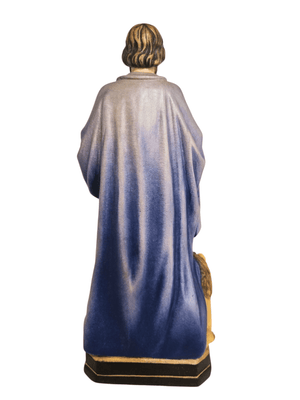 Imagem de São Marcos de Madeira Italiana 20 cm Colorido-TerraCotta Arte Sacra