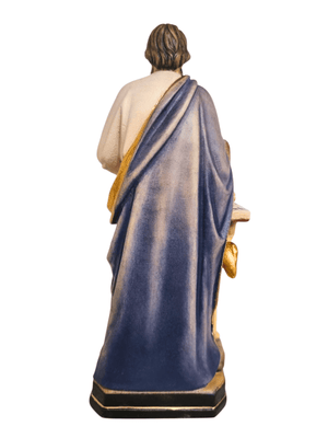 Imagem de São Mateus de Madeira Italiana 20 cm Colorido-TerraCotta Arte Sacra