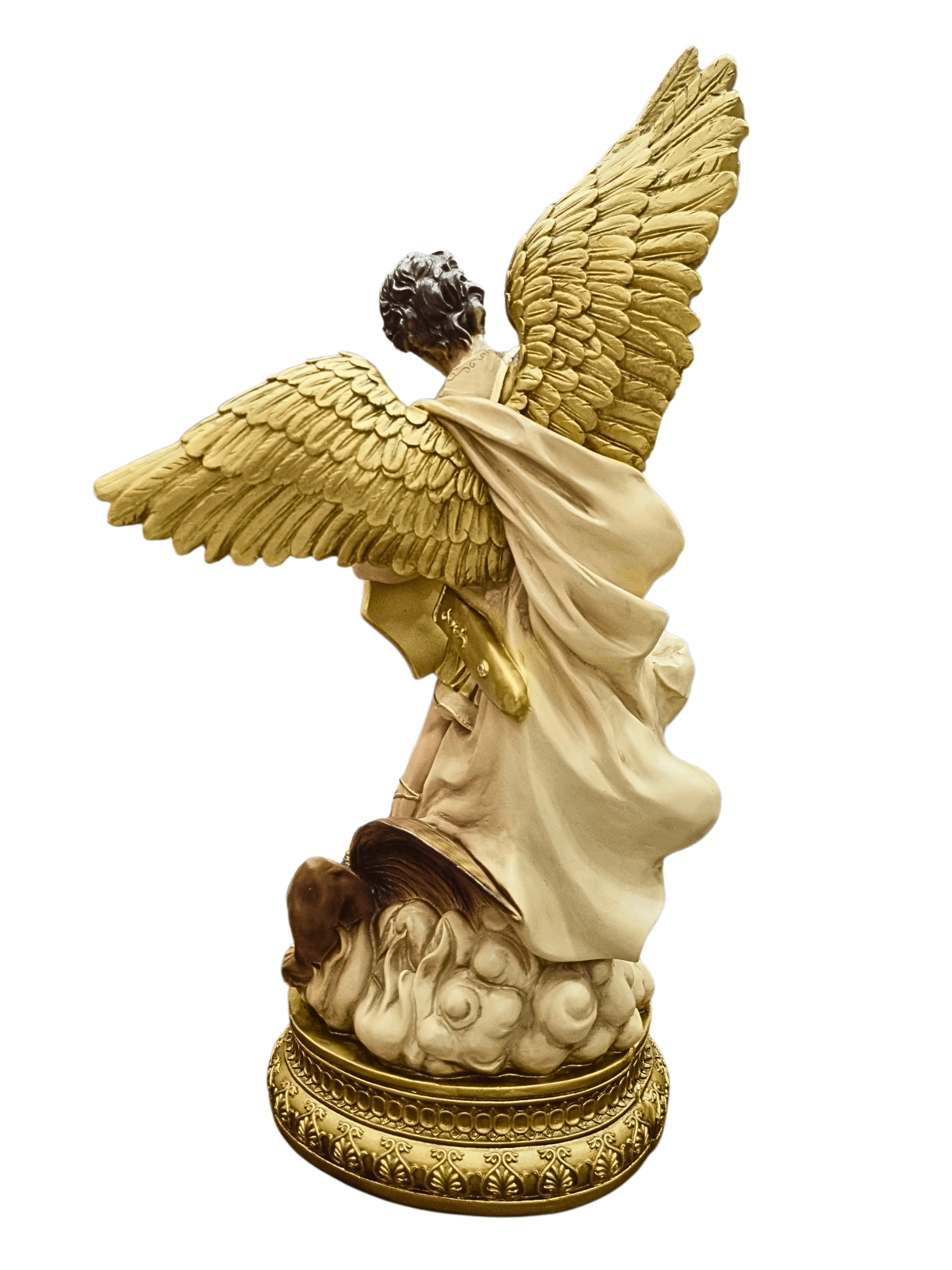 Imagem de São Miguel Arcanjo em Pó de Mármore Barroco 60 cm-TerraCotta Arte Sacra