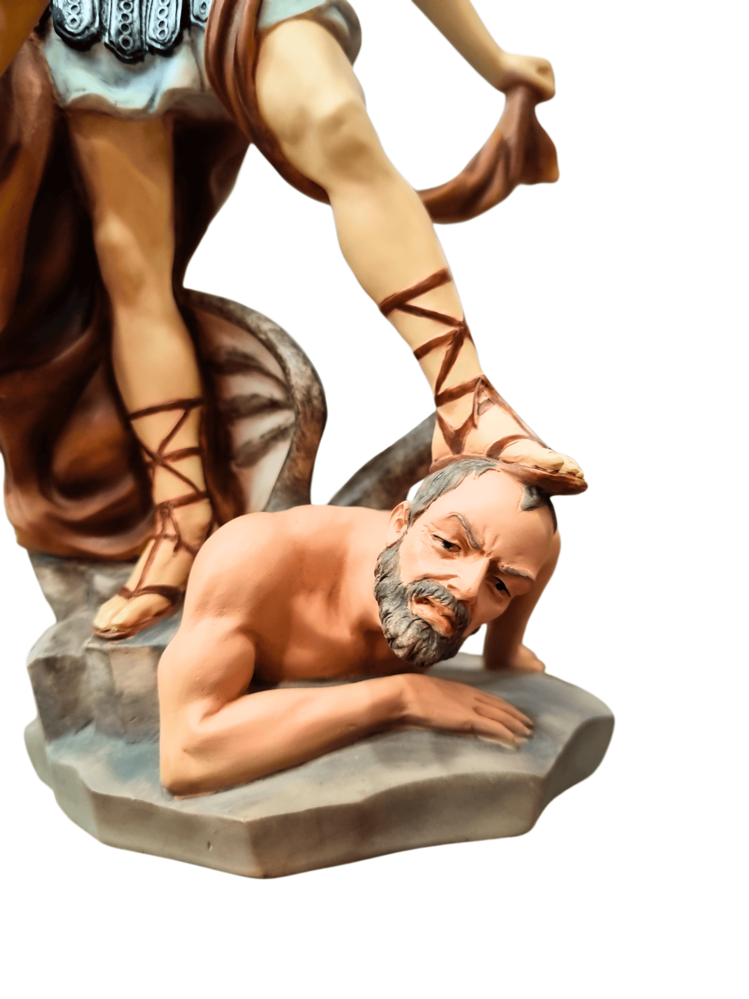 Imagem de São Miguel Arcanjo em Resina Colorida 36 cm-TerraCotta Arte Sacra