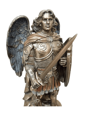 Imagem de São Miguel Arcanjo sem Demônio Acabamento em Bronze 29 cm-TerraCotta Arte Sacra