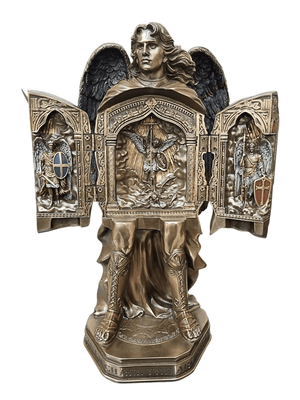 Imagem de São Miguel Arcanjo sem Demônio Acabamento em Bronze 29 cm-TerraCotta Arte Sacra