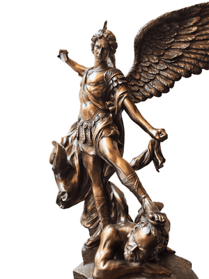 Imagem de São Miguel com Acabamento em Bronze 112 cm-TerraCotta Arte Sacra