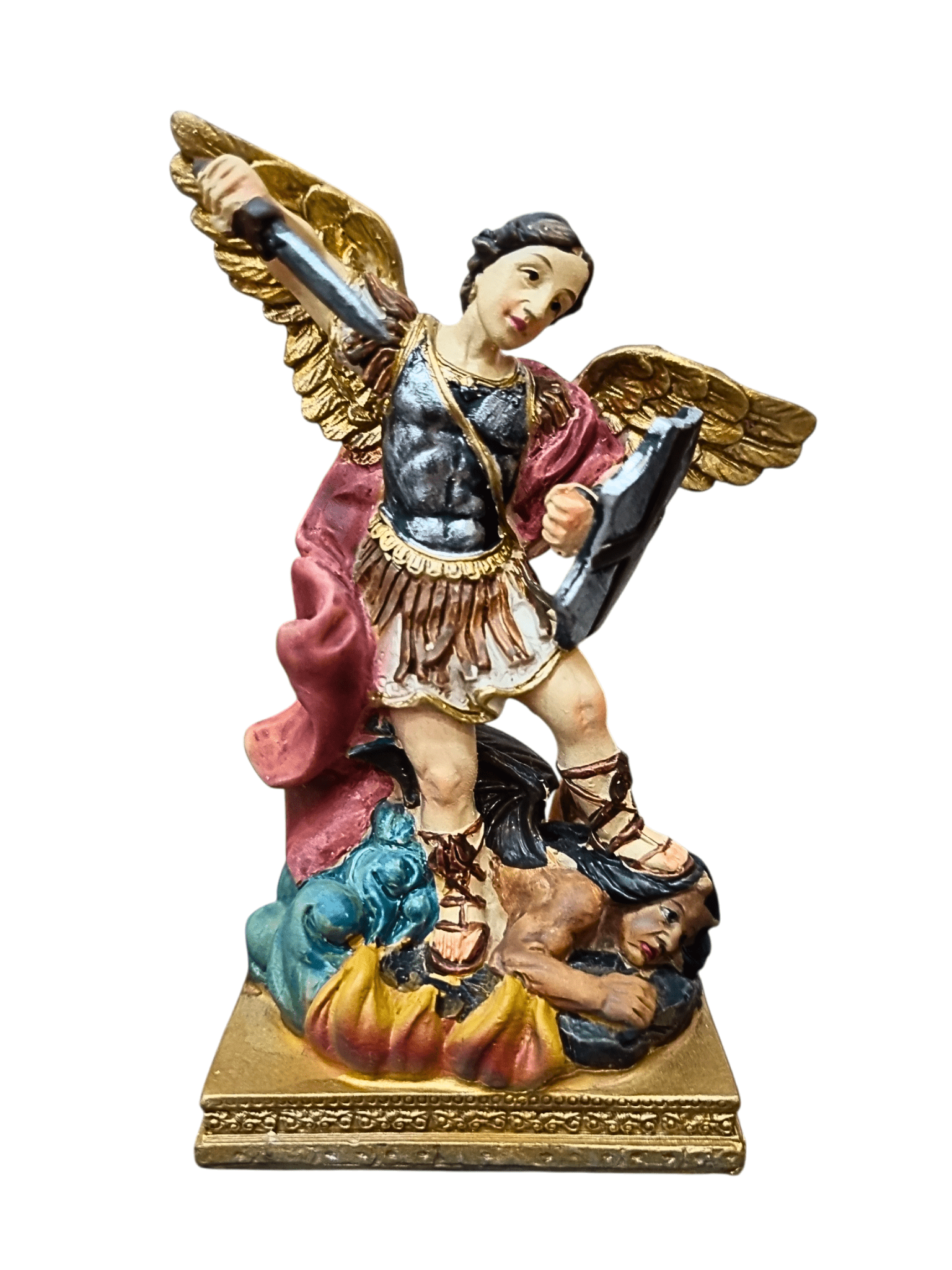 Imagem de São Miguel de Resina 10 cm-TerraCotta Arte Sacra