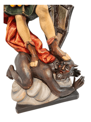 Imagem de São Miguel em Madeira Italiana 68 cm-TerraCotta Arte Sacra