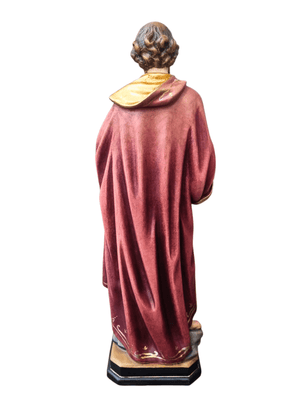 Imagem de São Pedro de Madeira Italiana 30cm Colorido-TerraCotta Arte Sacra