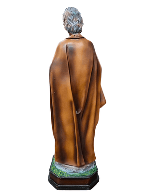 Imagem de São Pedro em Pó de Mármore Colorida 30 cm-TerraCotta Arte Sacra