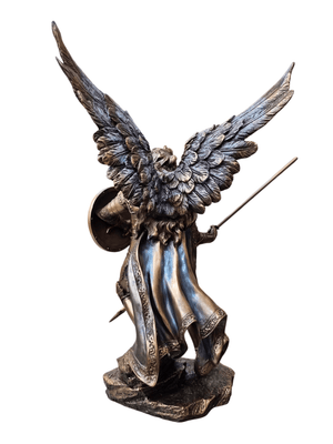 Imagem de São Rafael com Acabamento em Bronze 34 cm-TerraCotta Arte Sacra