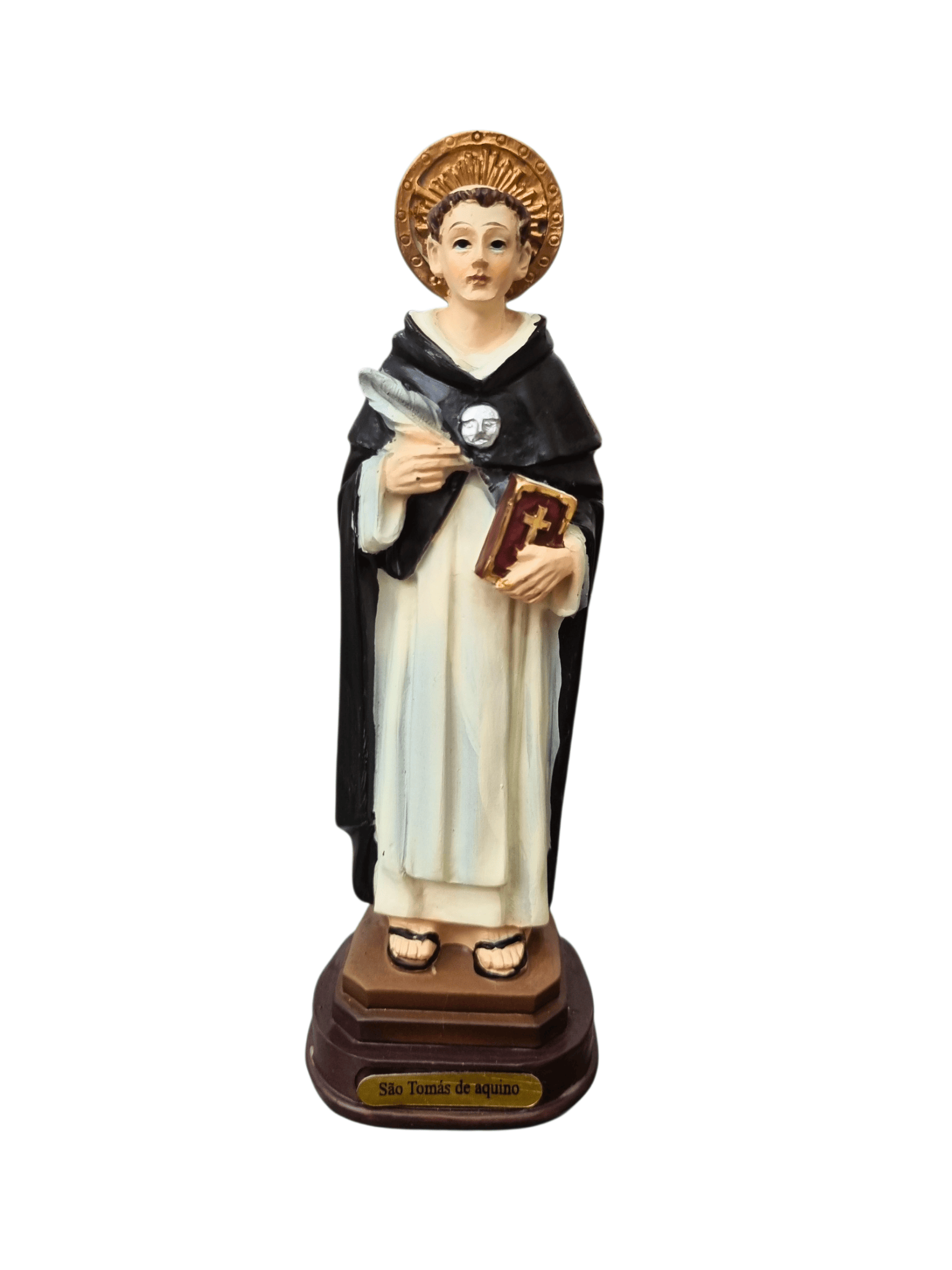 Imagem de São Tomás de Aquino em resina 13 cm-TerraCotta Arte Sacra
