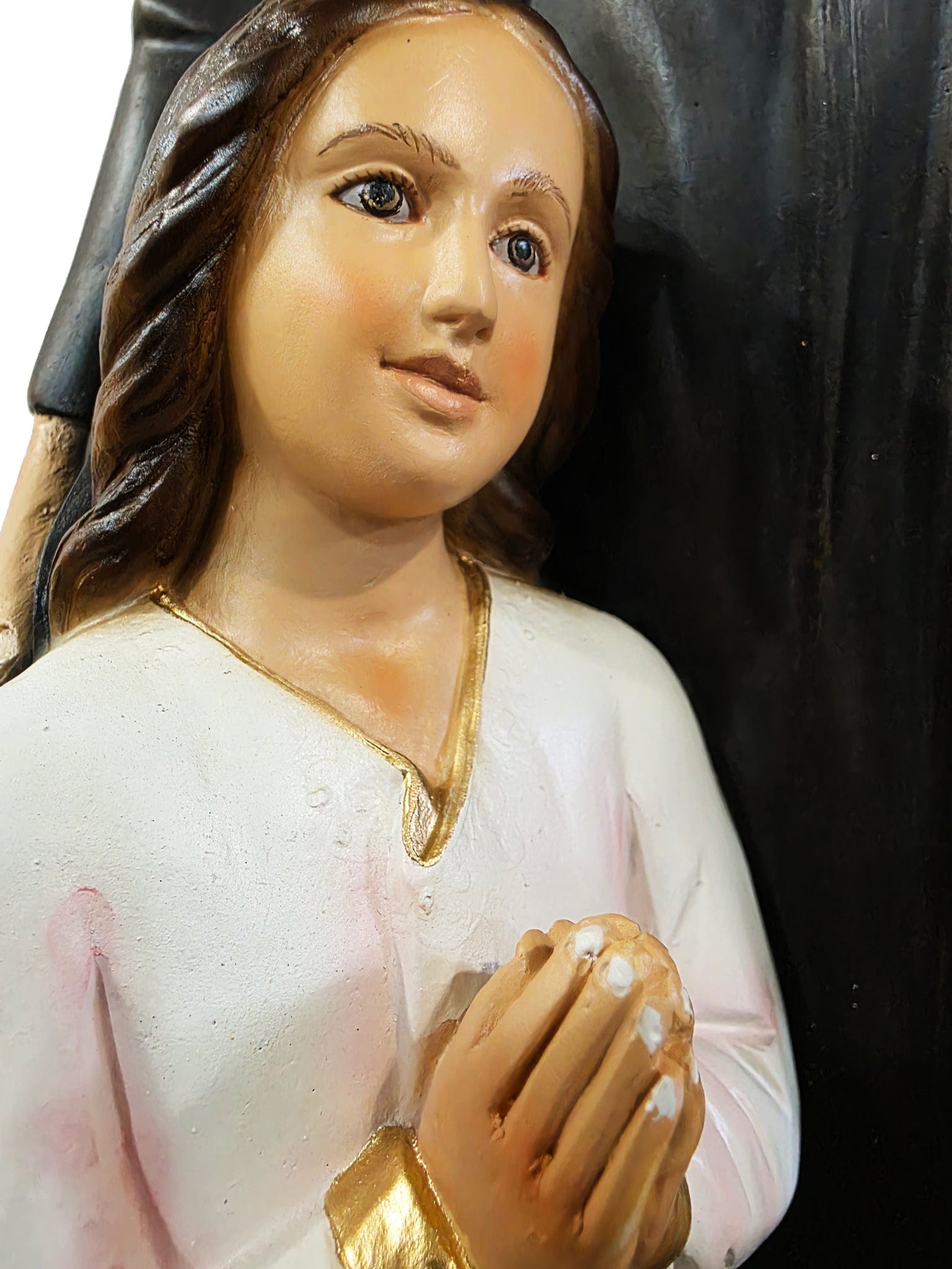 Imagem de São Vicente de Paula 60 cm em Pó de Mármore-TerraCotta Arte Sacra
