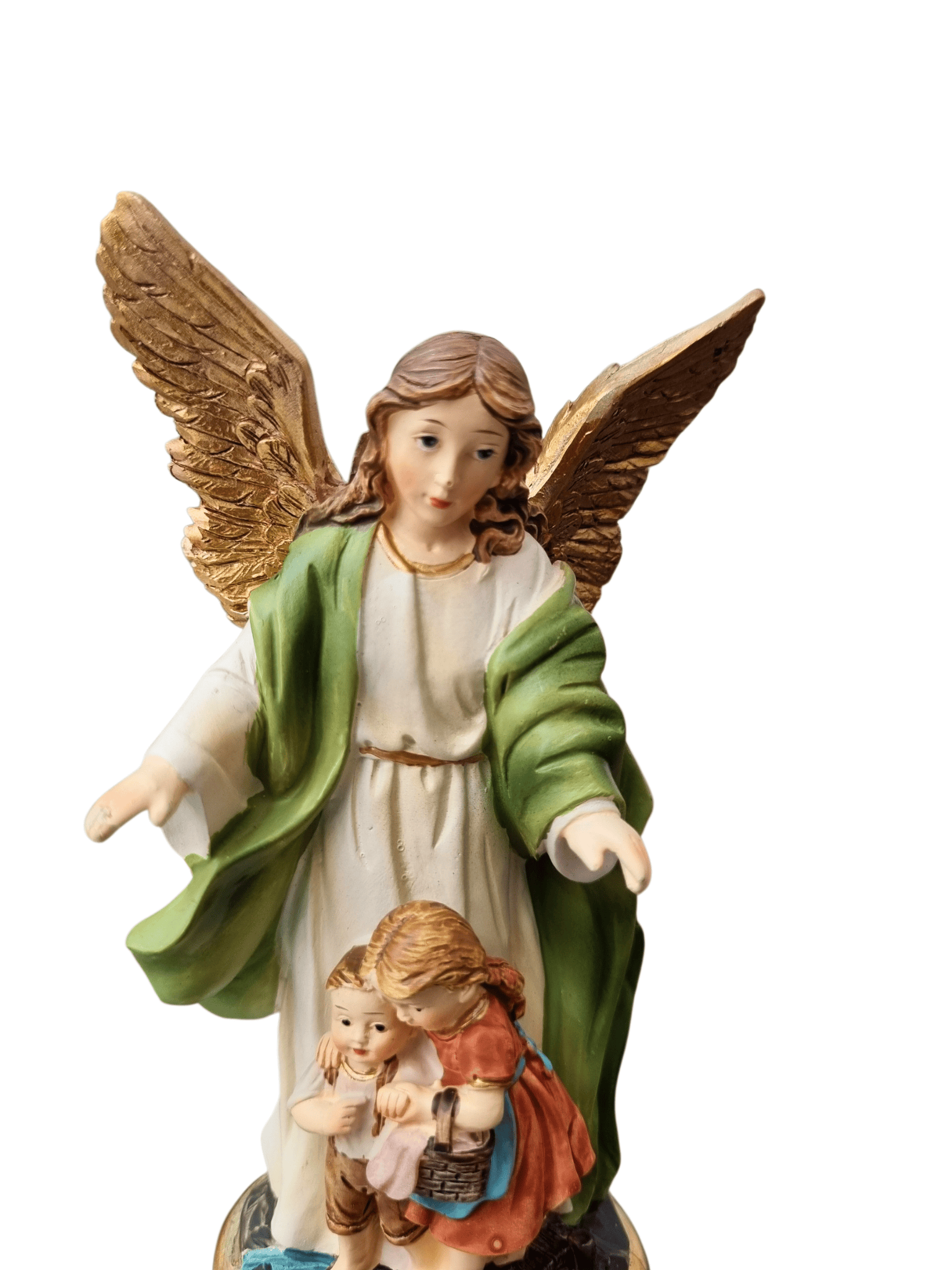 Imagem do Anjo da Guarda em Resina 13 cm-TerraCotta Arte Sacra