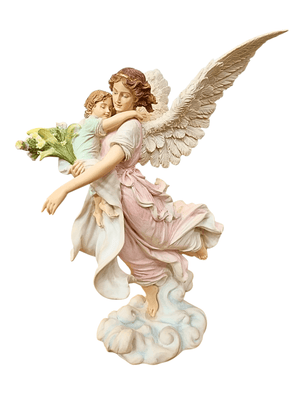 Imagem do Anjo da Guarda em Resina 28 cm-TerraCotta Arte Sacra