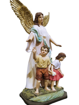 Imagem do Anjo da Guarda em Resina 30 cm-TerraCotta Arte Sacra