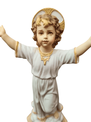 Imagem do Divino Menino em Pó de Mármore Colorido 17 cm-TerraCotta Arte Sacra