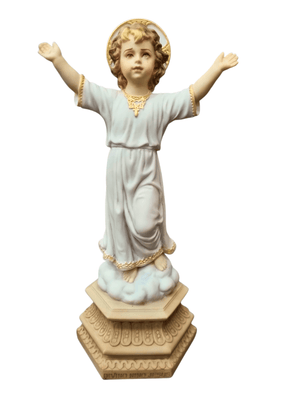Imagem do Divino Menino em Pó de Mármore Colorido 17 cm-TerraCotta Arte Sacra