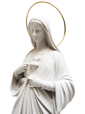 Imagem do Imaculado Coração de Maria em Pó de Mármore-TerraCotta Arte Sacra