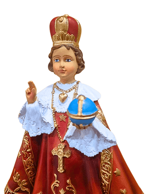 Imagem do Menino Jesus de Praga em Pó de Mármore 20 cm-TerraCotta Arte Sacra